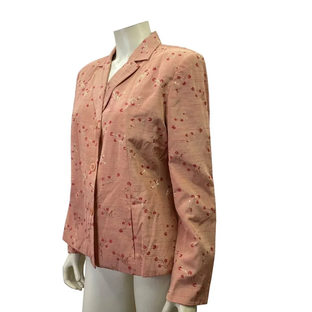 Norton McNaughton Womens Floral‎ Patterned Blazer Jacket Size 10